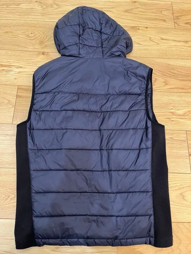 アルマーニ コレツィオーニ ダウンベスト ネイビー フード付き 美品