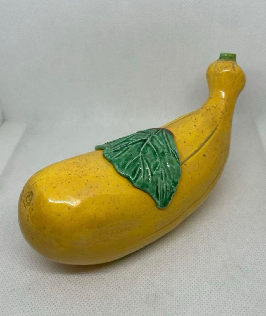 骨董　永楽善五郎　得全作　黄交趾瓜型水差（共箱あり）