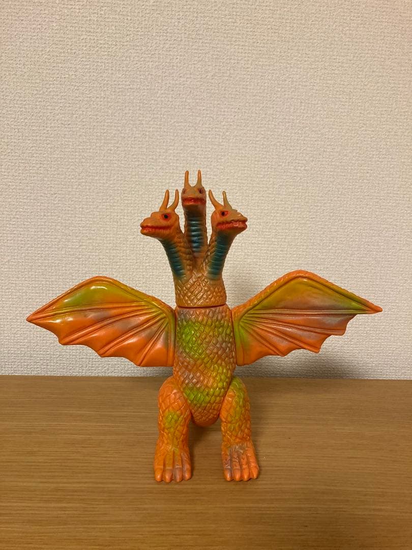 ブルマァク　当時物　キングギドラ ブルマァク☆キングギドラ☆ソフビ人形 24．3cm 165g 当時物