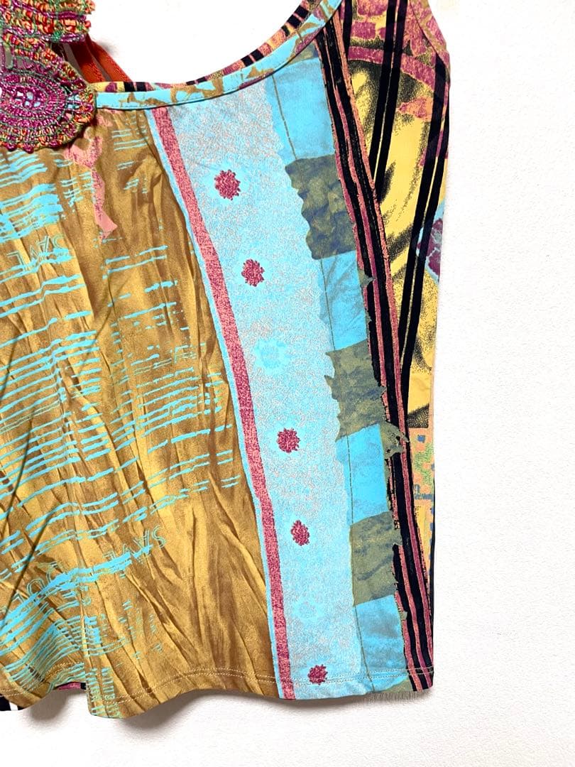 SAVE THE QUEEN 平成ギャル y2k カラフル刺繍キャミソール - メルカリ