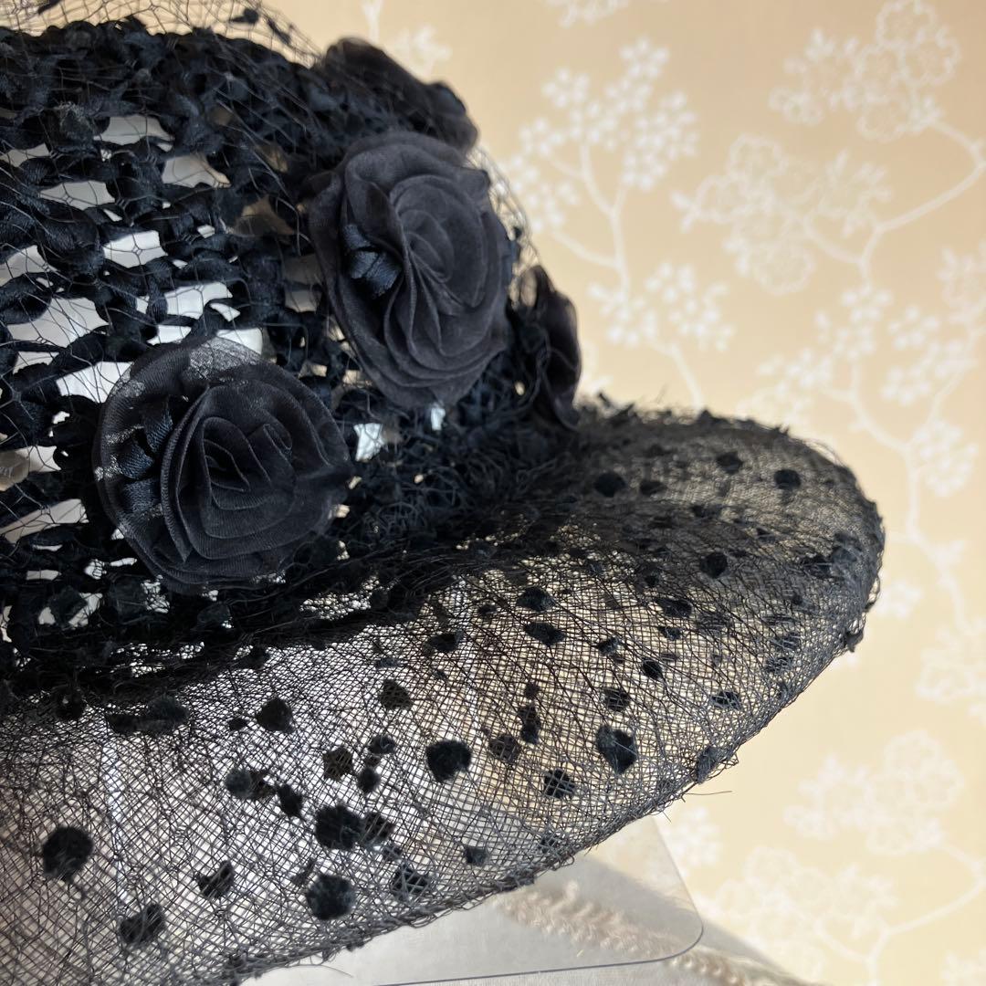 銀座ボーグ シルク土台 レースとチュールの帽子 - メルカリ