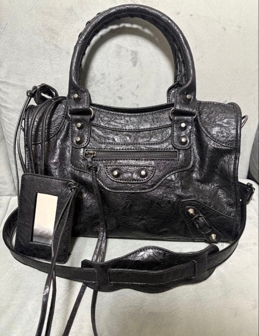 city bag Y2K ブラック 2way ショルダー 韓国 - メルカリ