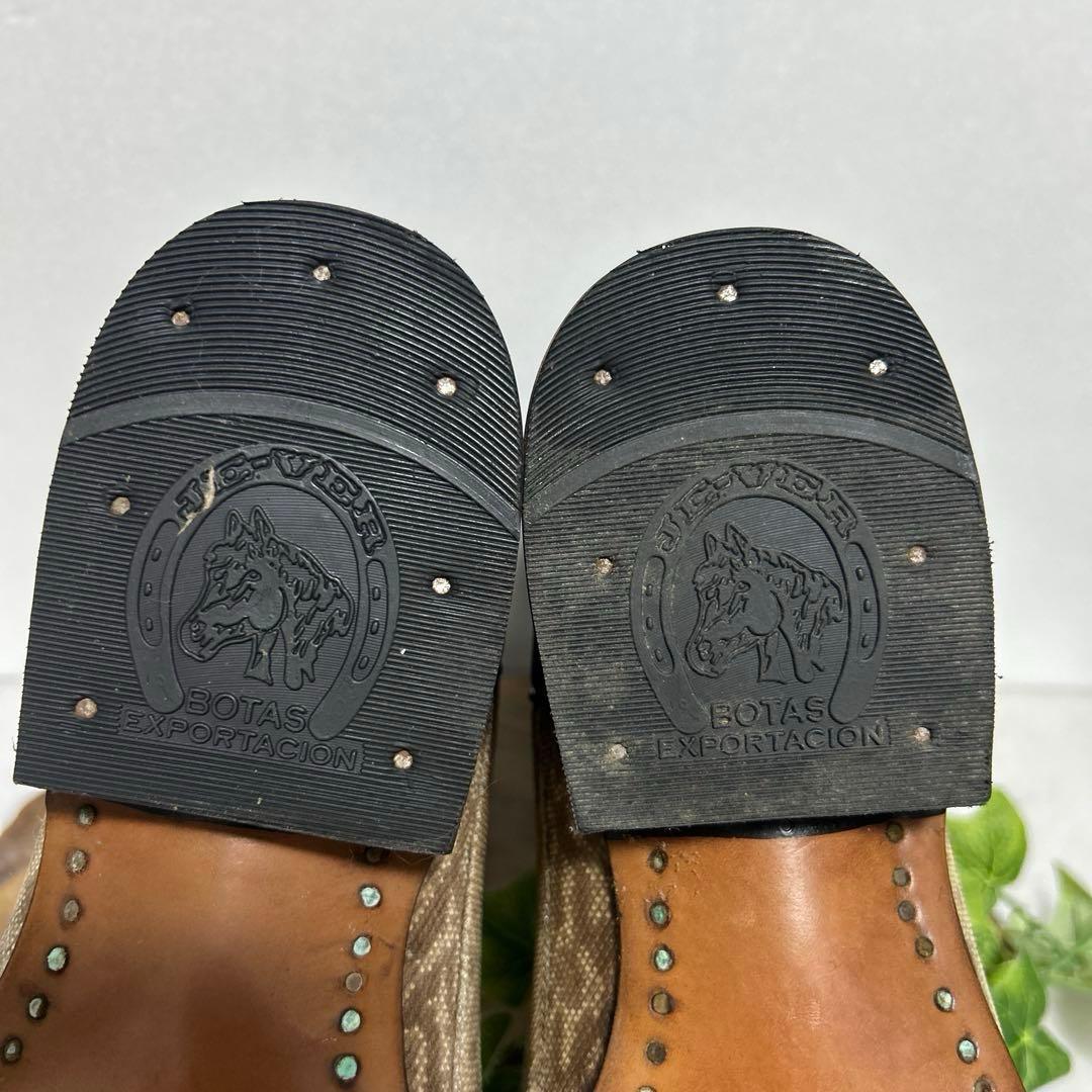 メキシコ製BOTAS JE-VERウエスタンブーツ エキゾチックレザー271/2