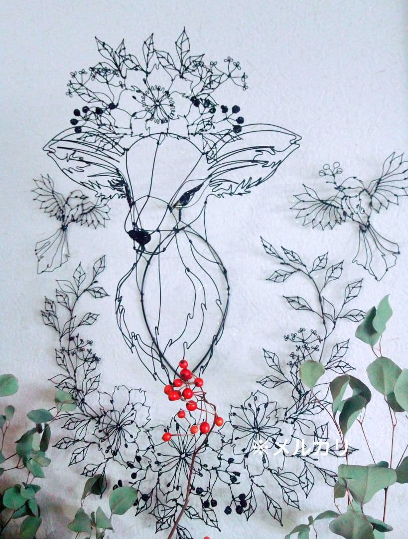 雌鹿　ワイヤークラフト　アート 204c9526fe436a8b31df9008dbbe86