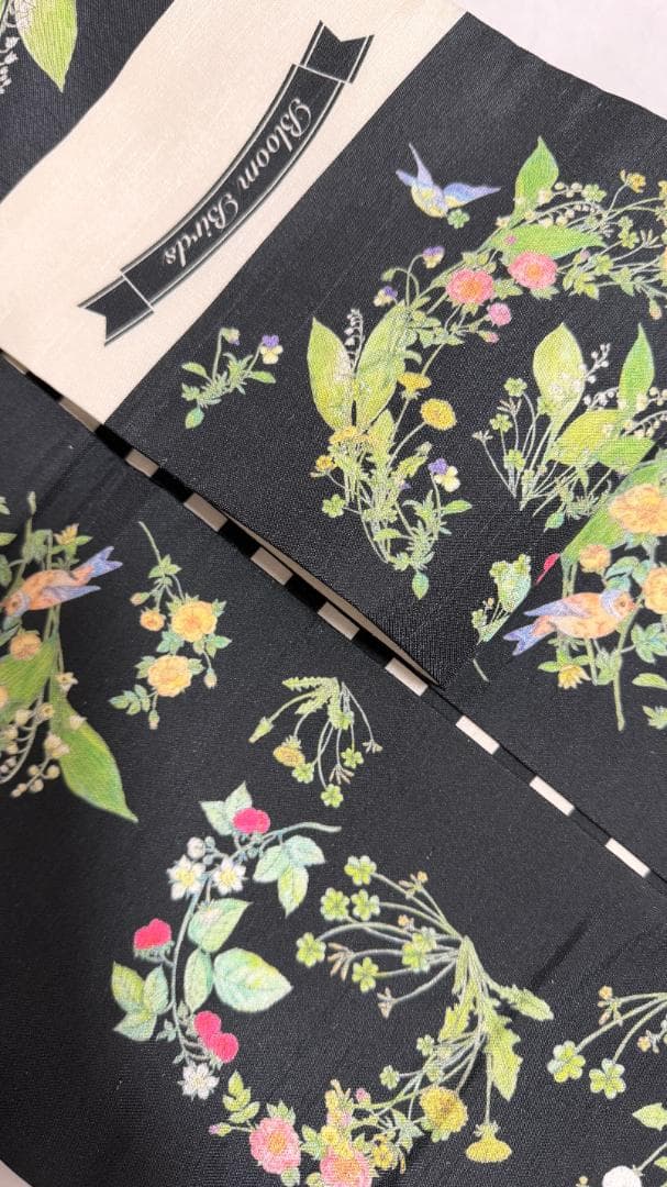 マームMarMu ブルームバードbloom bird 名古屋帯 花柄 黒色 - メルカリ