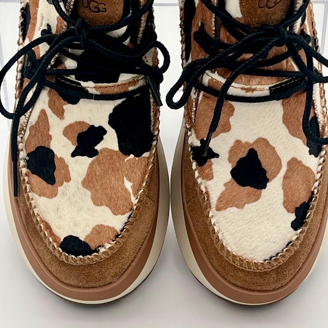 UGG アグ NEUMEL COW PRINT 厚底 ブーツ 22.5cm カウ