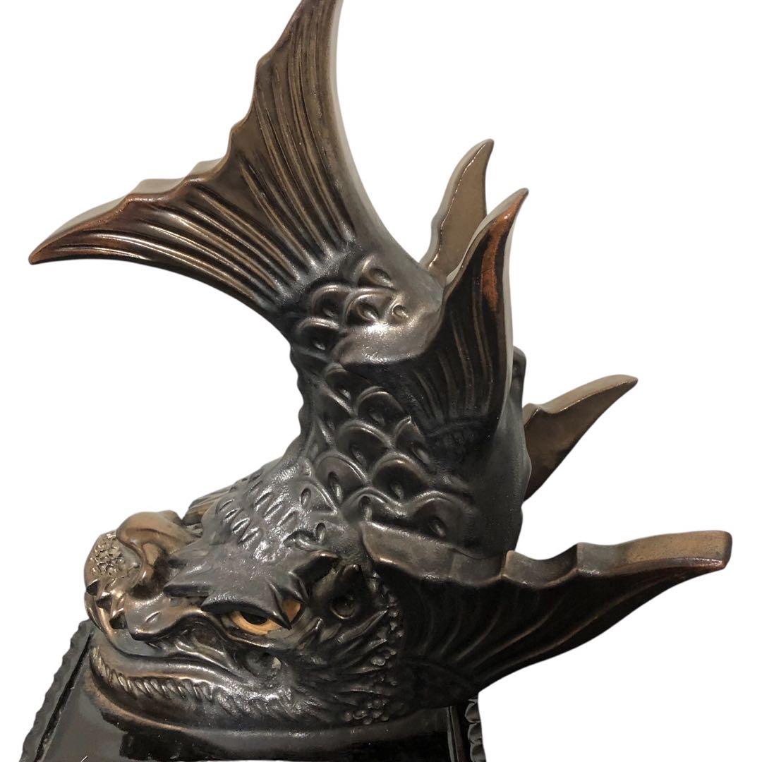 シャチホコ 鯱鉾 龍 置物 魔除 瓦 鬼瓦 古民家 縁起物 厄除け - メルカリ