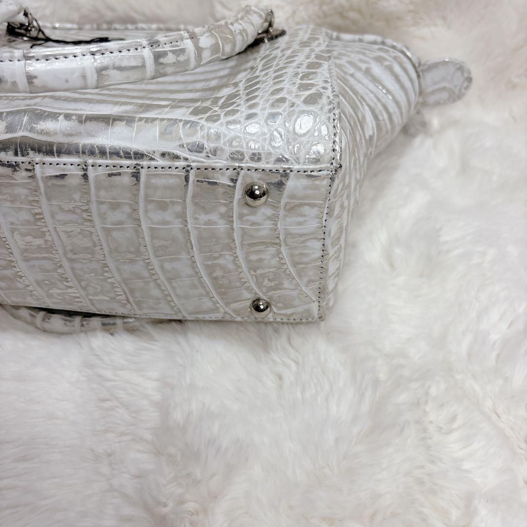 未使用品】BABILLAS クロコダイル ハンドバッグ 高級レザー JRA認定