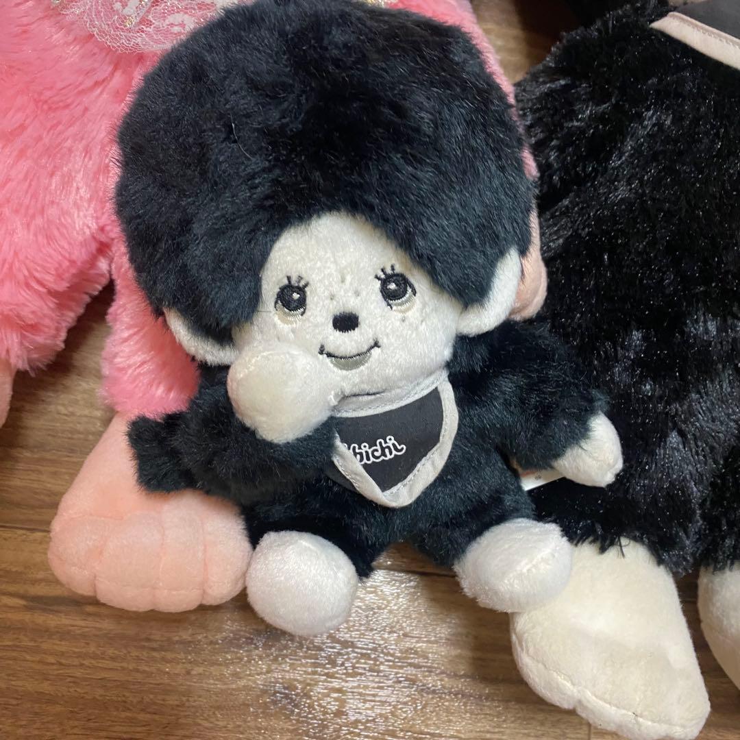 希少 モンチッチ ぬいぐるみ モノトーン 男の子女の子ヴィンテージ