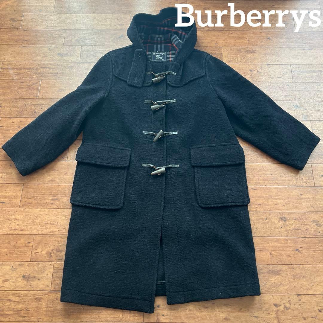 Burberry's ブラック ダッフルコート XL チェック 極美品】BURBERRY バーバリー ウールダッフルコート ブラック メンズ