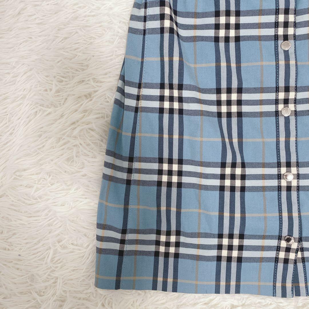 希少美品 バーバリーブルーレーベル ノバチェック シャツワンピース