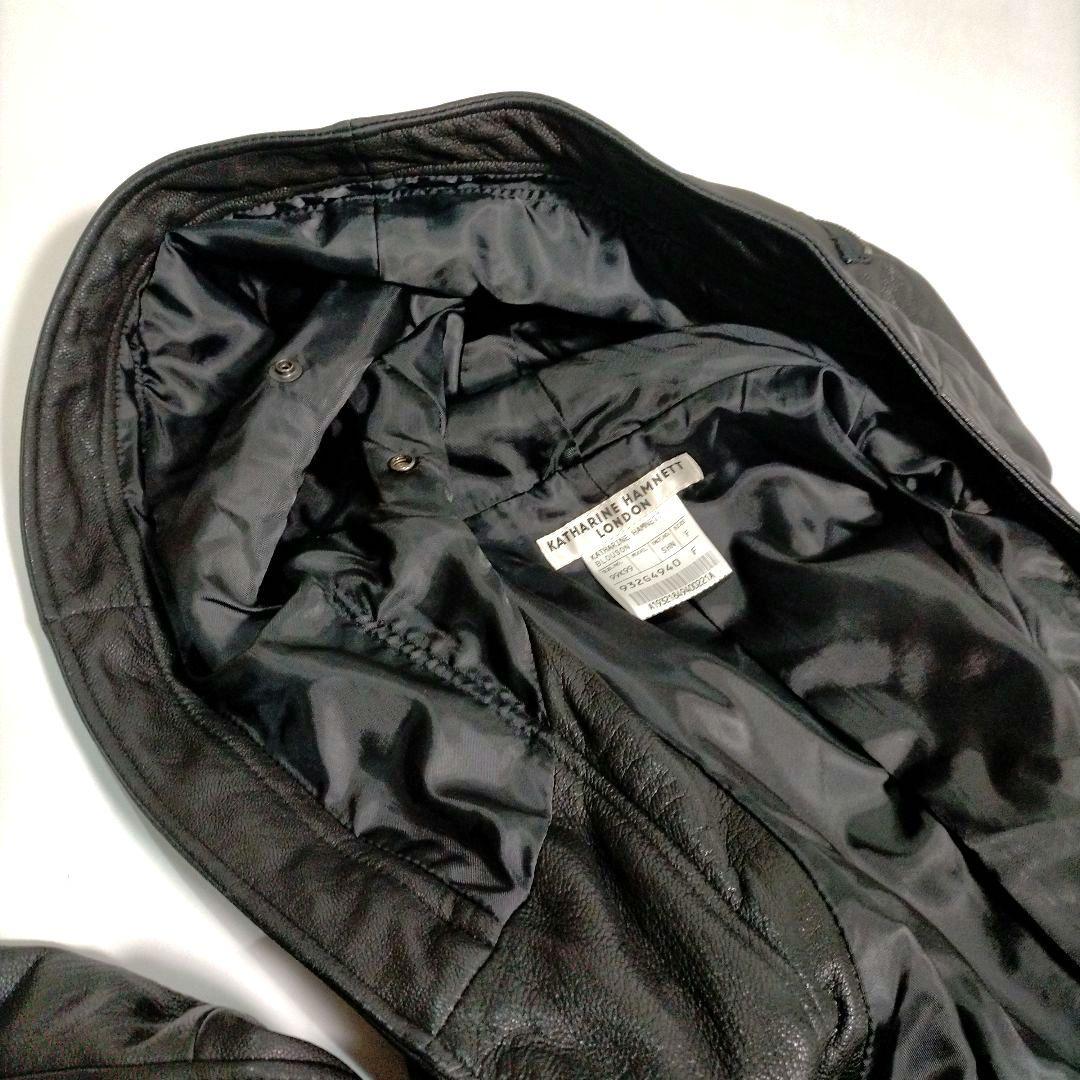 激レア キャサリンハムネット レザー ライダース ジャケット ヤギ革