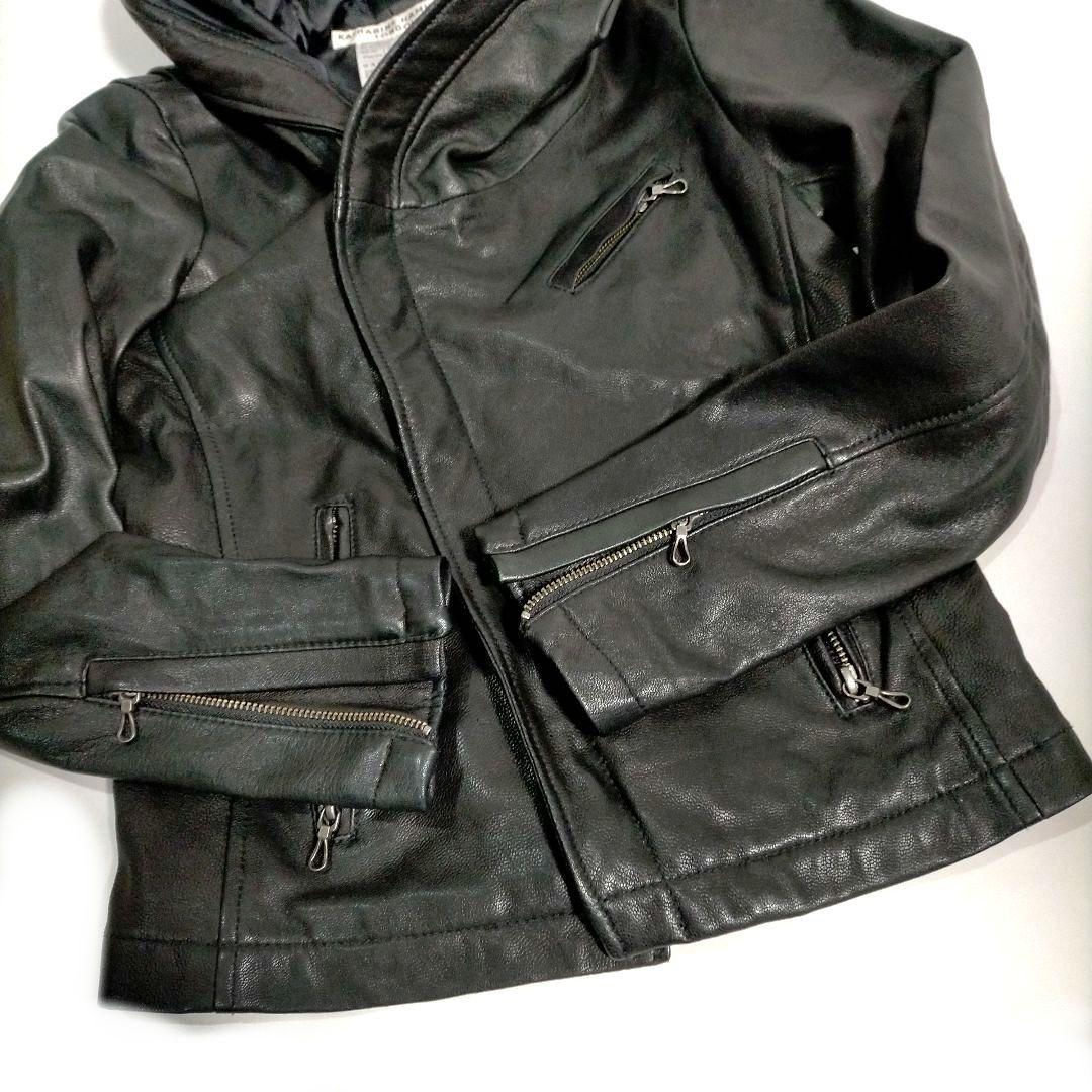激レア キャサリンハムネット レザー ライダース ジャケット ヤギ革