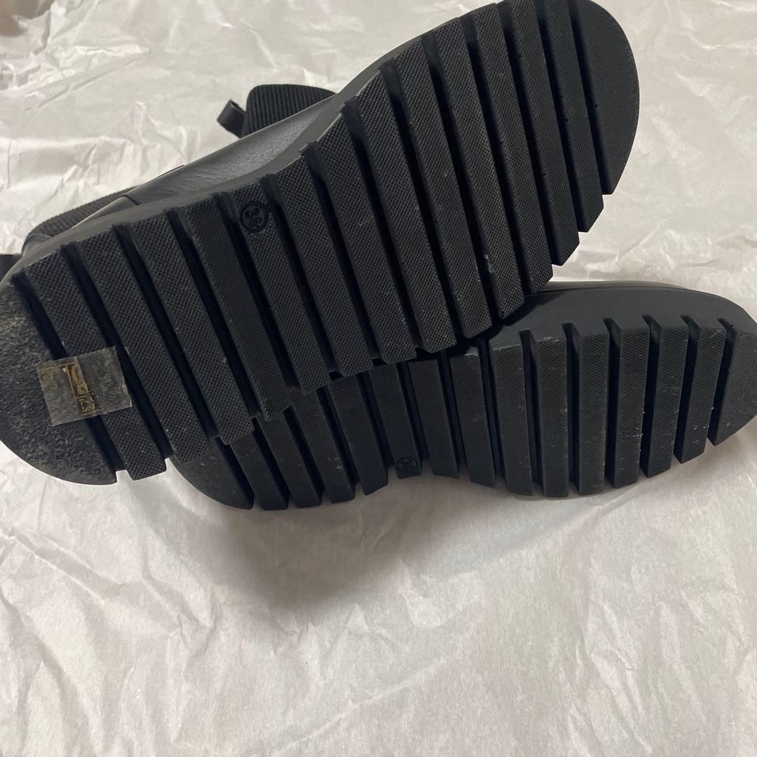 PLAIN PEOPLE ブラック サイドゴアブーツ 厚底 サイドゴアブーツ