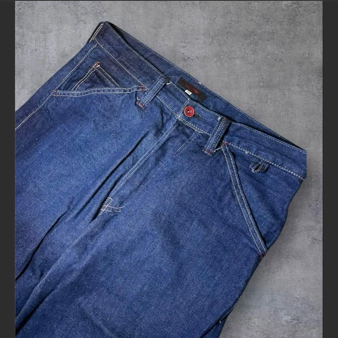 濃紺 FULLCOUNT 1660 シンチバック ワイドペインターパンツ W32 - メルカリ