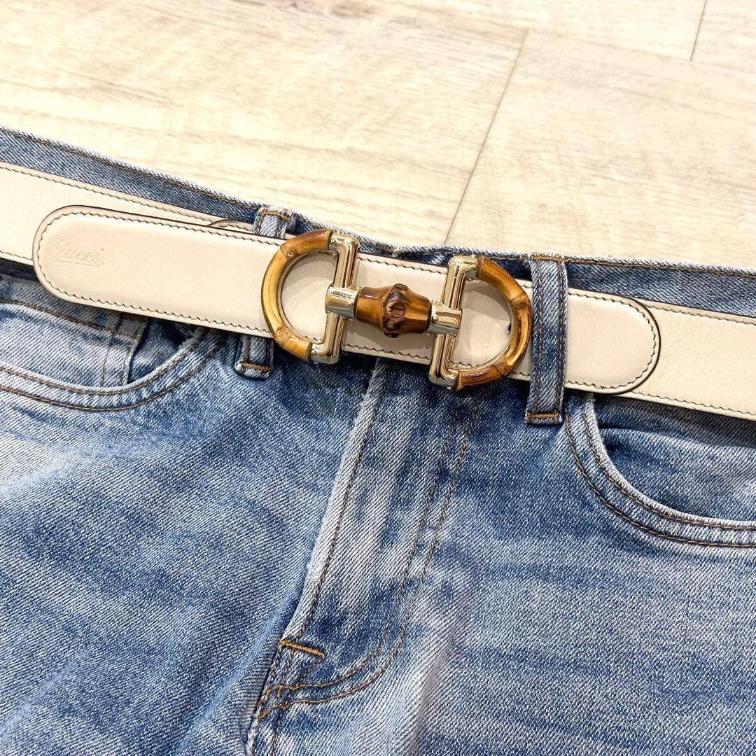 た*か様 希少 美品 オールドグッチ ベルト バンブー ホースビット