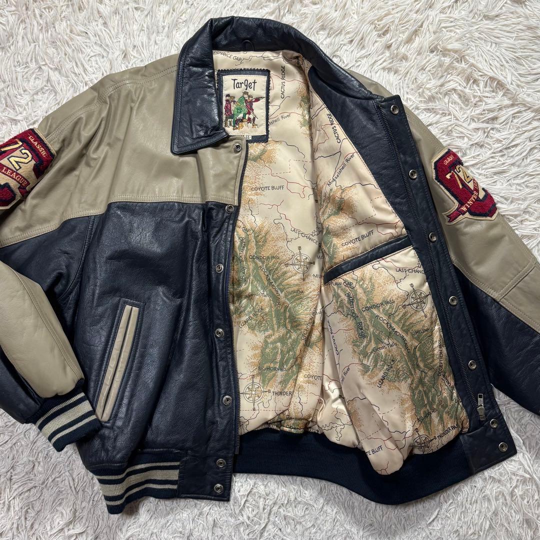 ギンシャリ様 Target ターゲット スタジャン リアルレザー 刺繍 LL