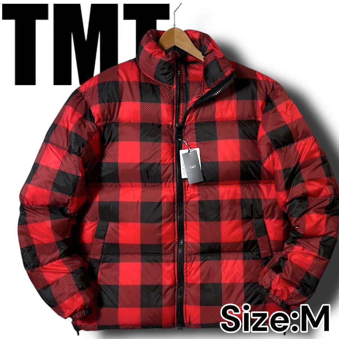 M 定8.8万 TMT ティーエムティー ダウンジャケット ブルゾン チェック