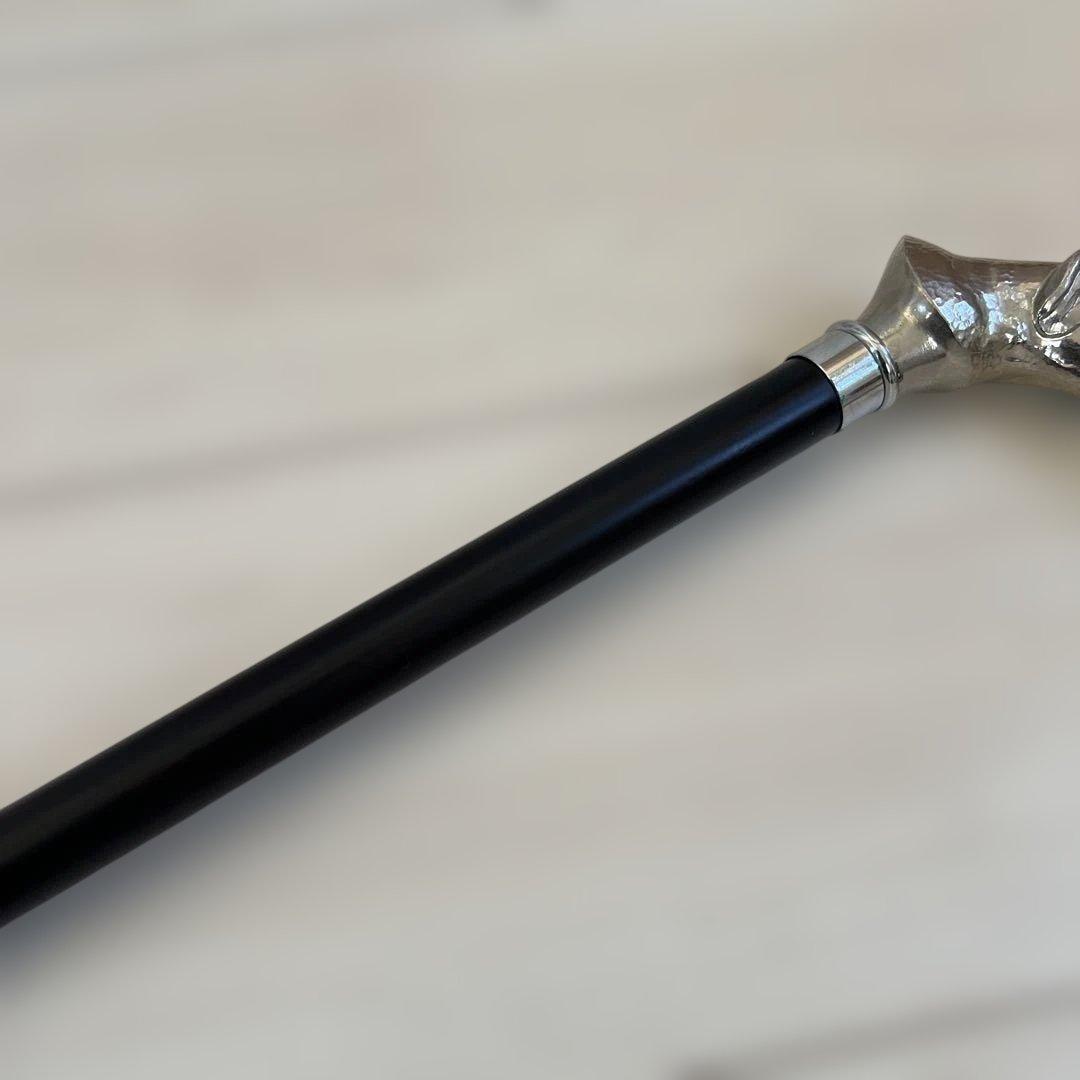 オシャレステッキ】英国 アニマル おしゃれステッキ 銀 犬