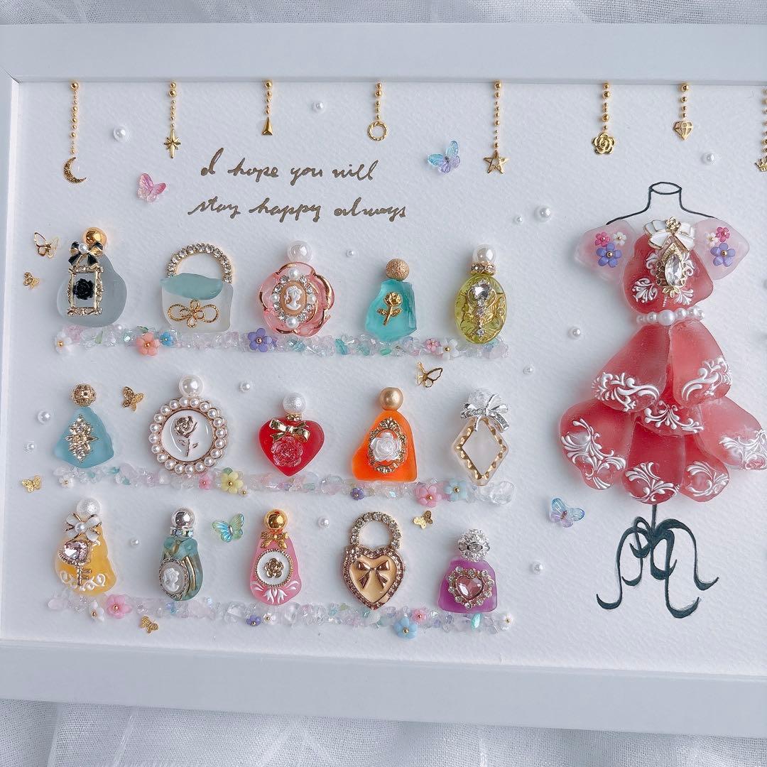 シーグラスアート　オシャレ　プリンセス　香水　化粧品　フレンチガーリー　雑貨 シーグラスアート オシャレ プリンセス 香水 化粧品 フレンチガーリー
