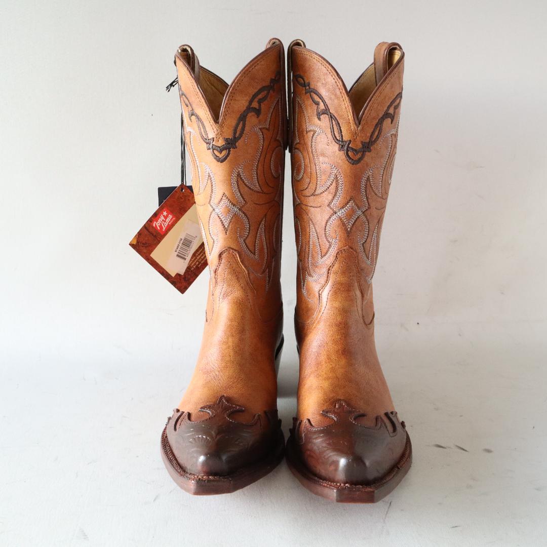 新品タグ付トニーラマVF6003本革ウエスタンブーツ 7.5B 24.5cm相当