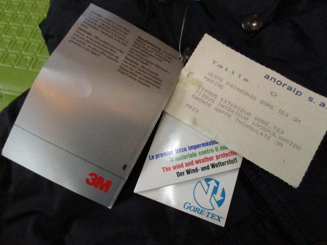 ☆未使用アノラルプGORETEXシンサレート3Mナイロンジャケット1