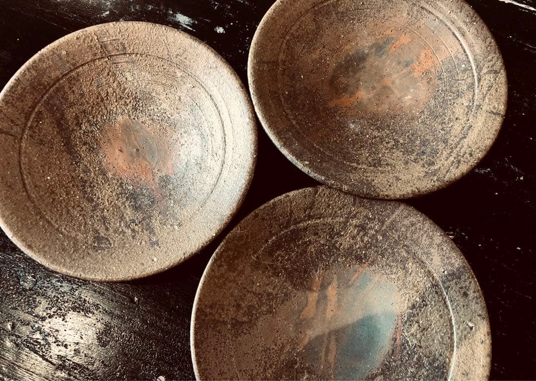 ◇399◇備前焼 藤原和 皿3枚