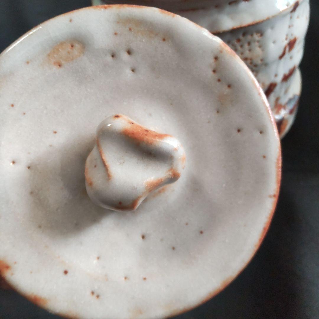 美濃焼 志野 万典窯☆水差 未使用‼️ 蓋付き容器 茶道具 工芸品