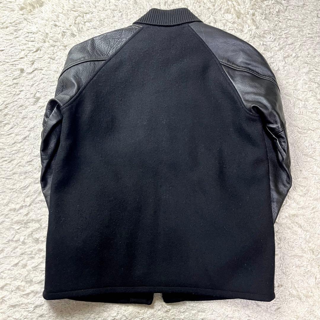 極美品/茶芯✨ショット ファラオジャケット レザー スタジャン 切替