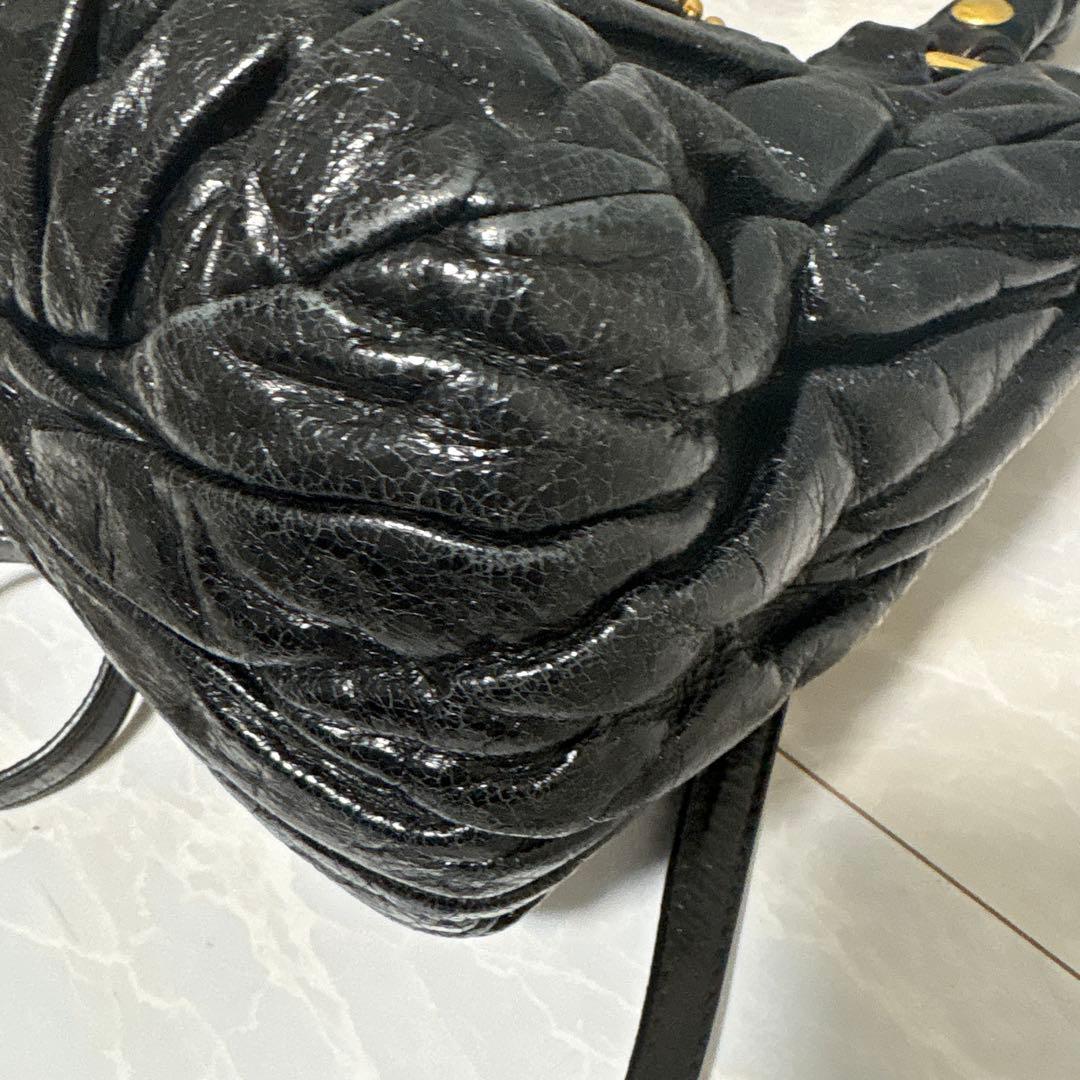 miu miu マテラッセ vitello lux 2way アーカイブレザー - メルカリ