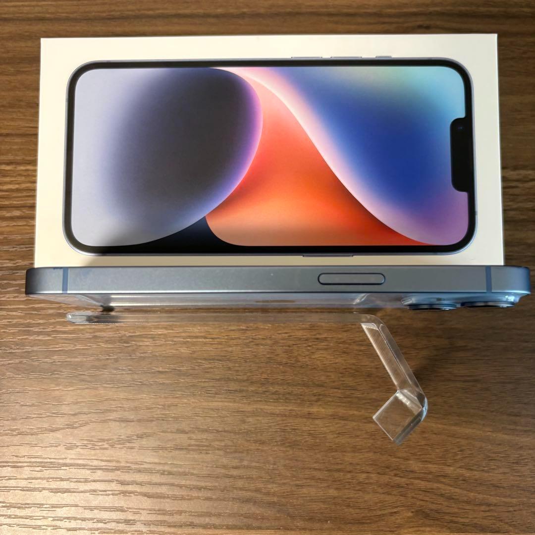 iPhone 14 256GB ブルー SIMフリー 箱付き 充電ケーブル