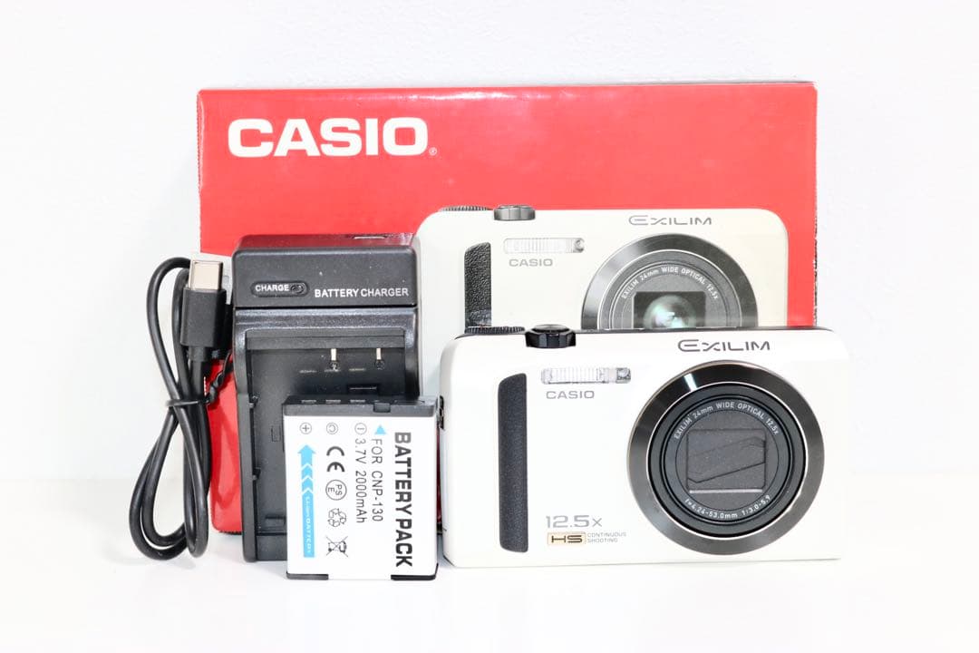 □ 極美品 □ カシオ CASIO EXILIM EX-ZR300 ホワイト - メルカリ