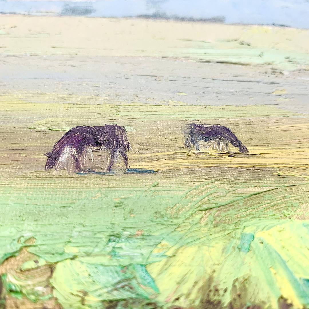 真作保証 本間武男 希少 油彩 肉筆 風景画 本人直筆鉛筆サイン入り