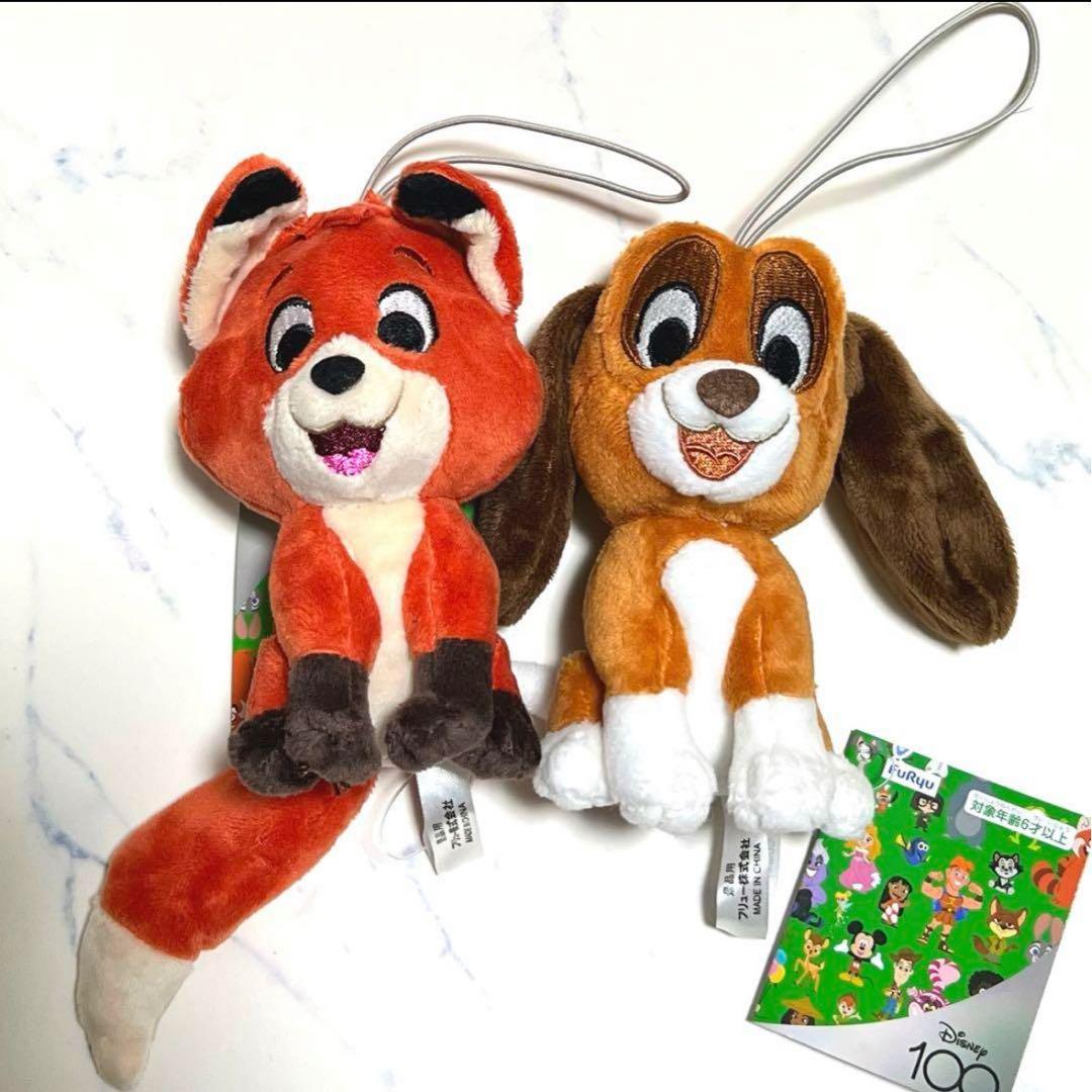 ディズニーキャラクター 100thマスコットきつねと猟犬トッドコッパー