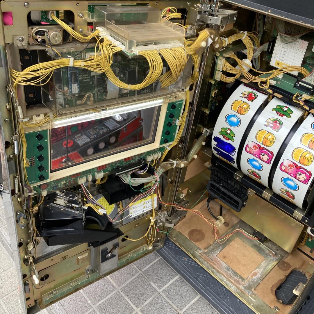 パーマン2号様スロット台 鍵あり 吉宗 初代 姫パネル コイン不要機