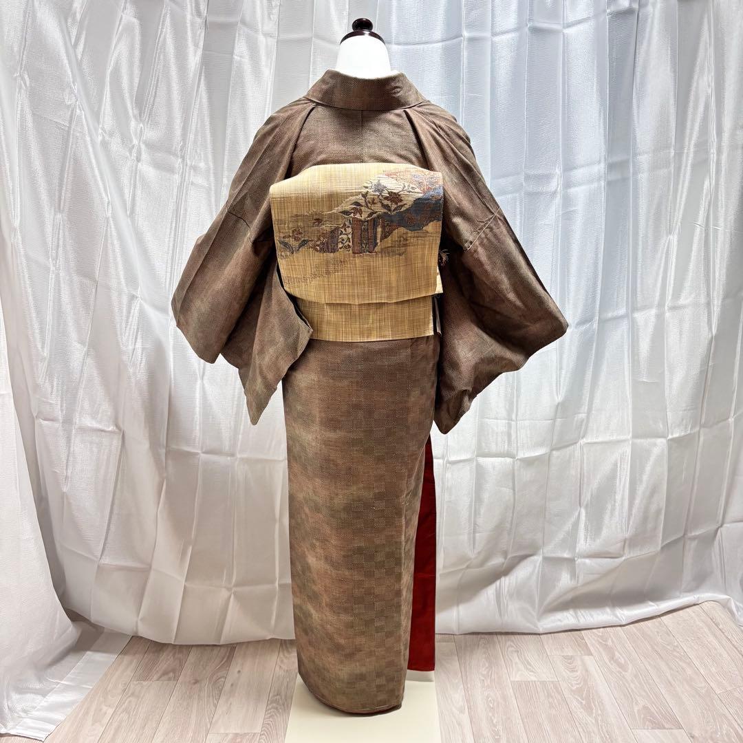 紬 単衣 十日町紬系 小紋 フルセット しつけ 未着用 フ9999 - メルカリ