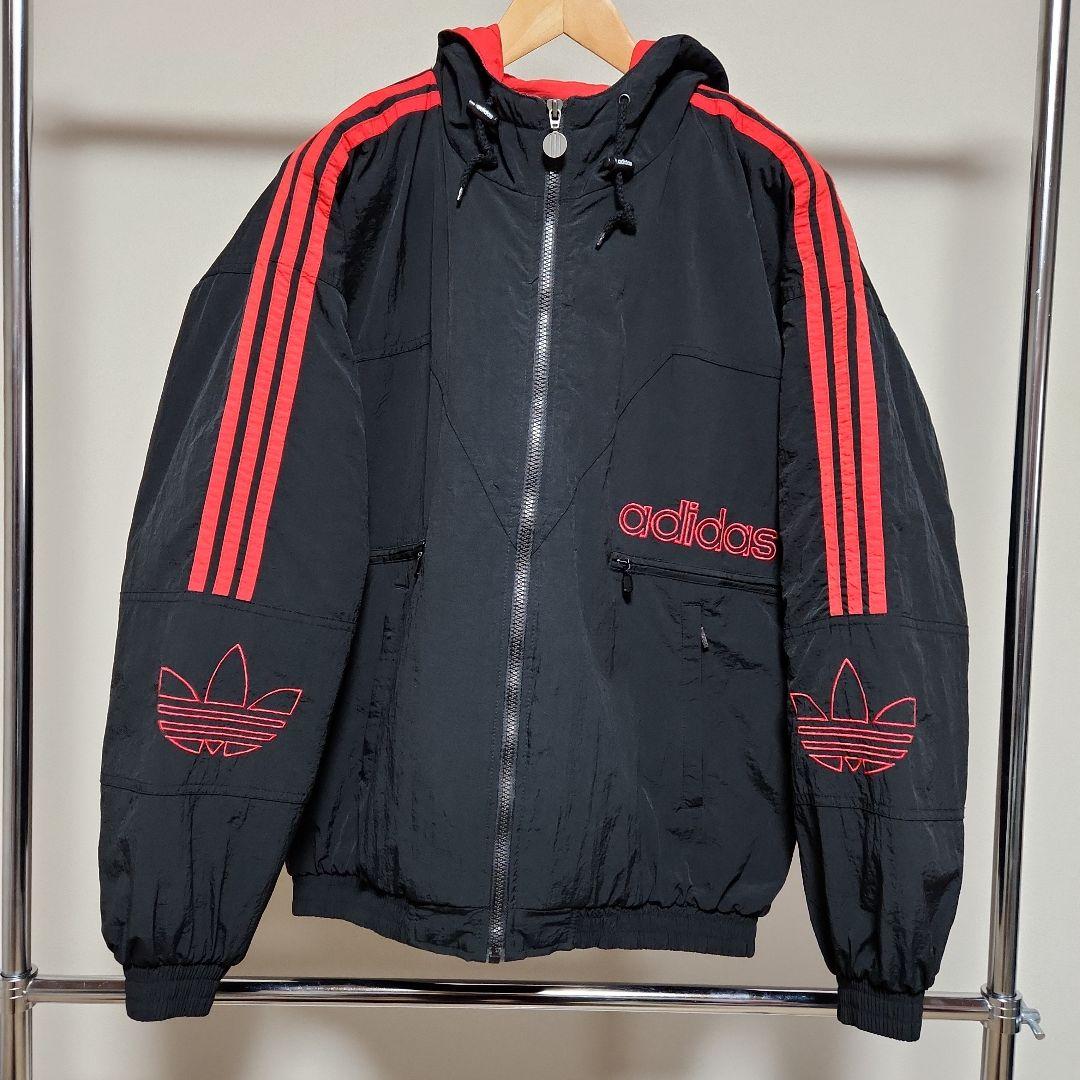 adidas アディダス 珍しいナイロンセットアップ キルティングライナー