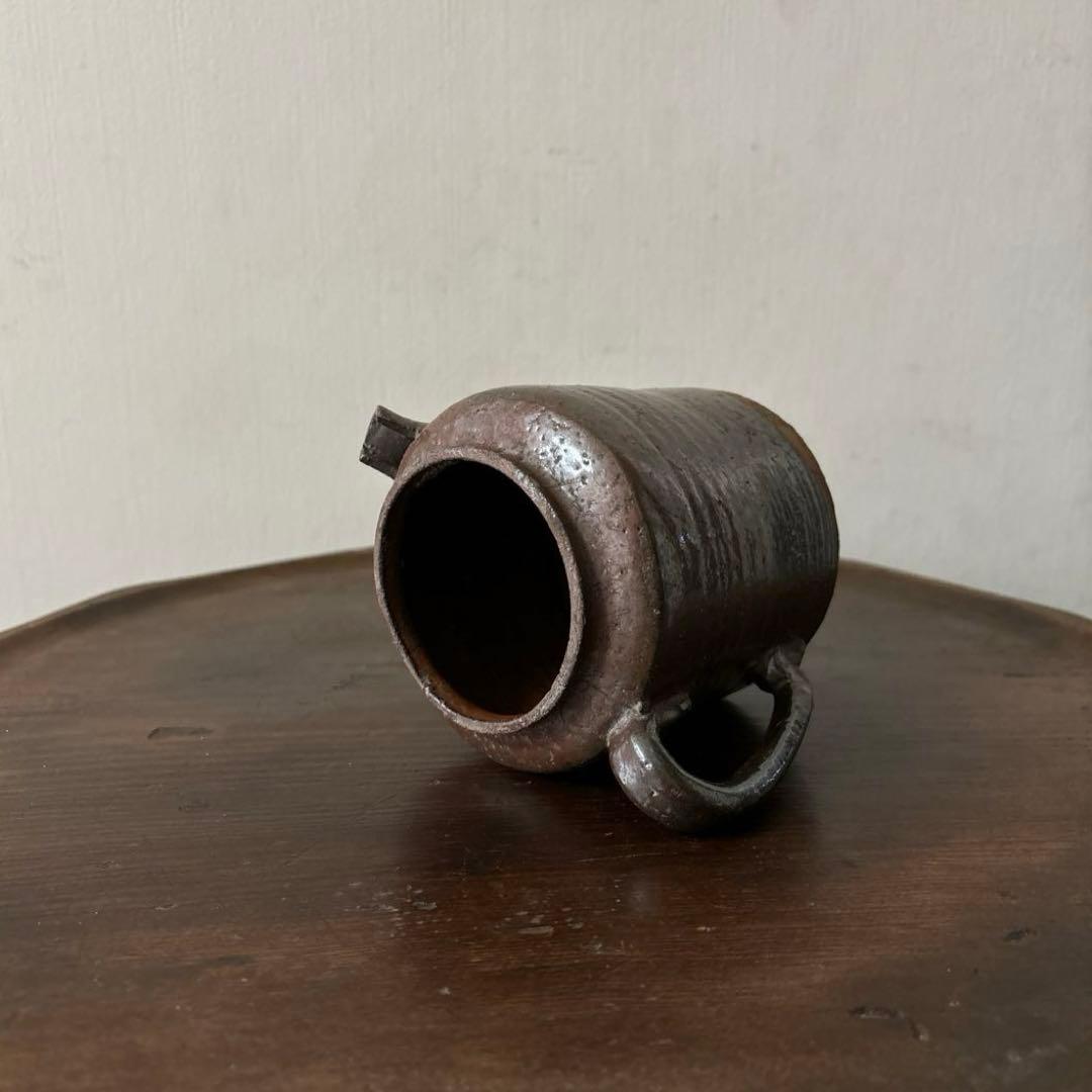 古い水差し 瀬戸 美濃 フラワーポット アンティーク 古道具 ピッチャー