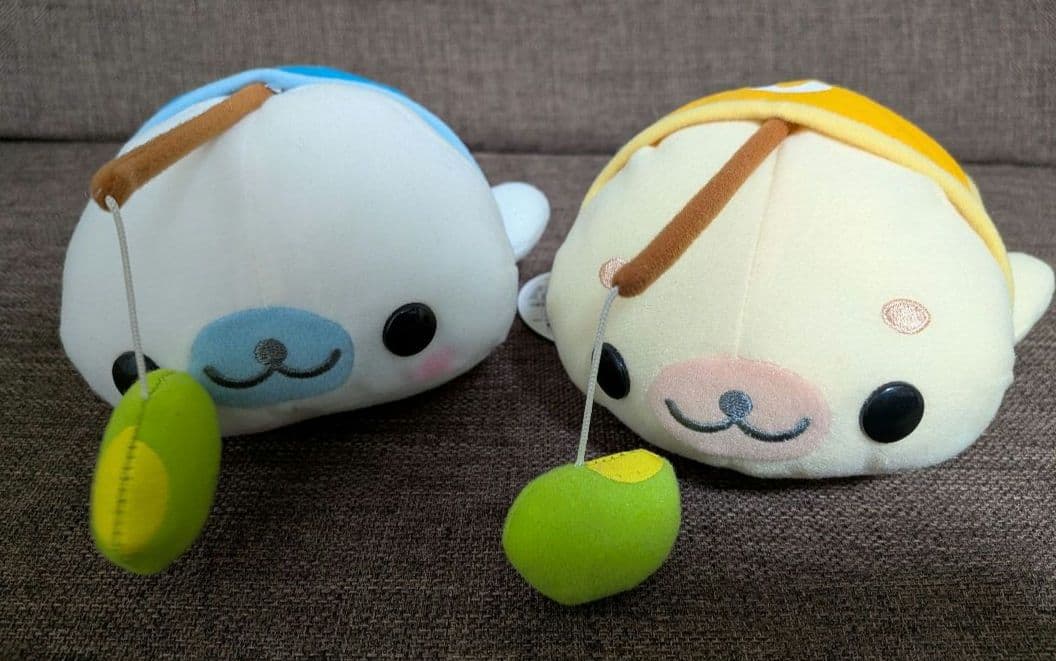 まめゴマ　ぬいぐるみ運動会2種 レア まめゴマ ぬいぐるみ運動会 そらゴマタグ付 可動有り 平成レトロ