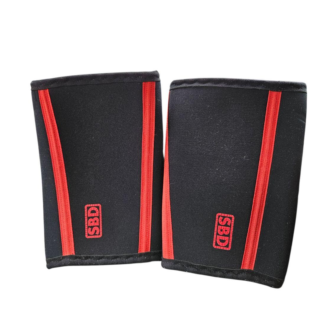 SBD エルボースリーブ 肘サポーター 黒/赤 Lサイズ SBD ひじ用