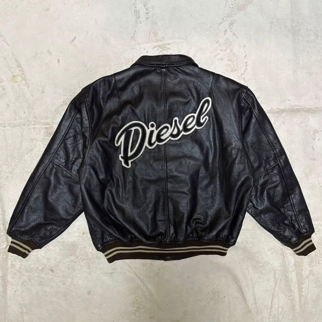 超希少 DIESEL ディーゼル 革ジャン レザージャケット ダークブラウン