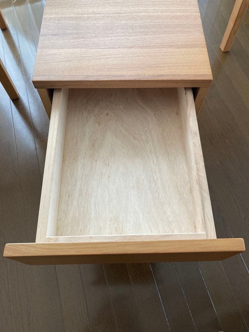 直接手渡し) 廃盤 無印良品 タモ材 デスク キャビネット チェア 3点