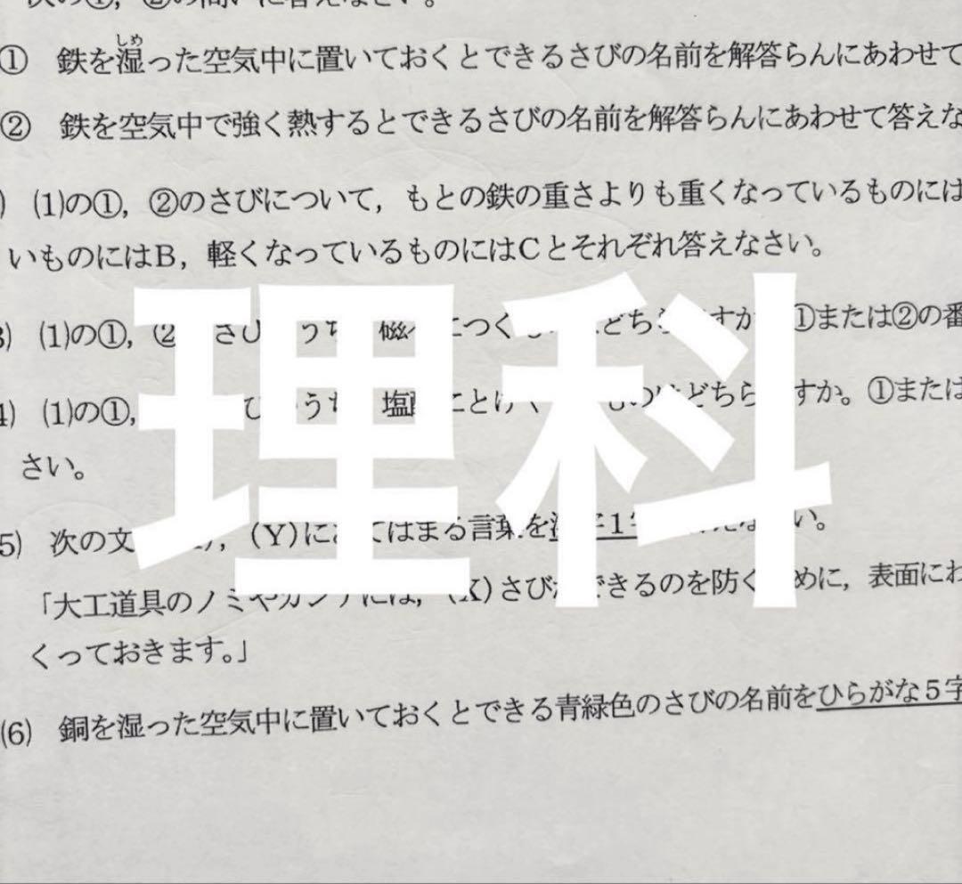 最新版 2025年度 小6 Sクラス復習テスト 浜学園 理科 - メルカリ