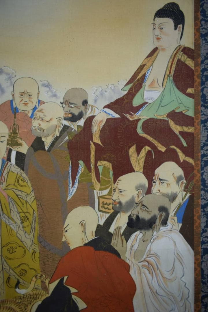 不詳/作者不詳/釈迦十六羅漢図/中国画/布袋屋掛軸HJ-490 - メルカリ