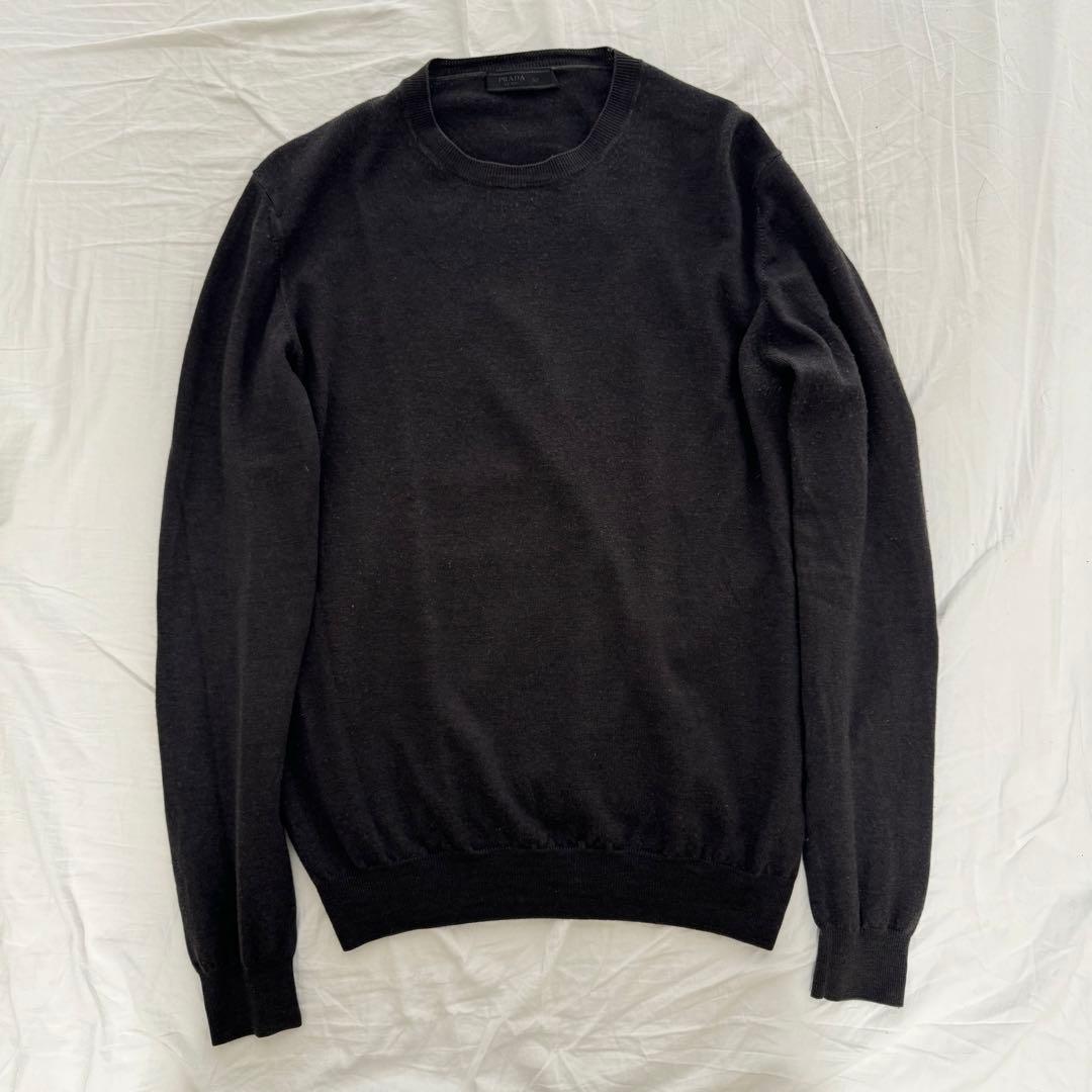 トップス 2000s PRADA Knit sweater 2000s Prada Luna Rossa White Knit Wool Sweater – Dolce Vita Hub