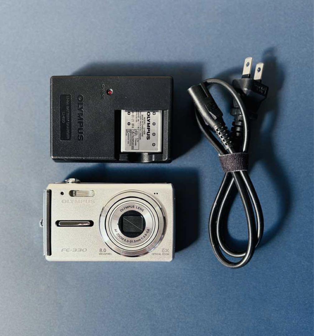 OLYMPUS FE-330 純正充電器付き デジタルカメラ - メルカリ