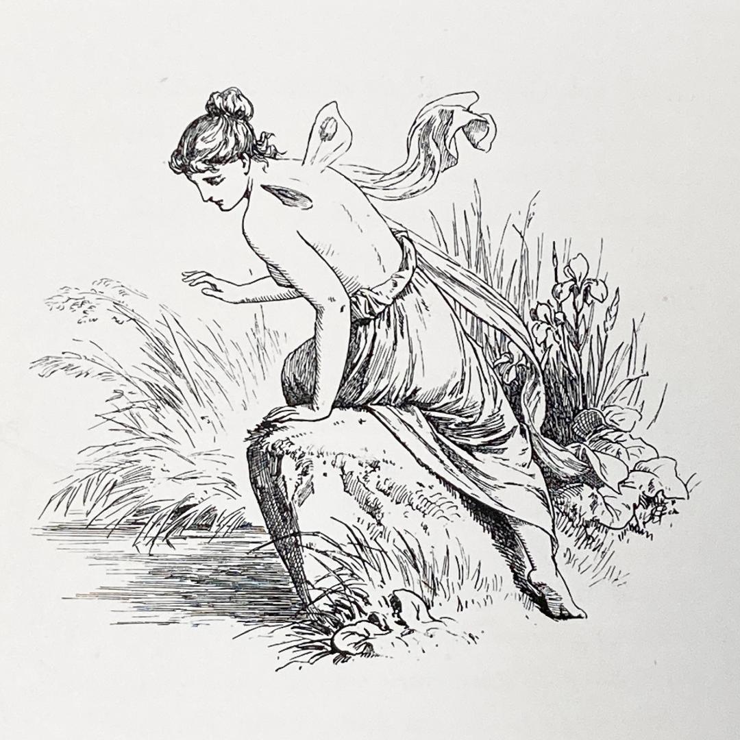 大判⭐️1882年 ポール・トゥマン 美しい挿絵『アモルとプシュケ