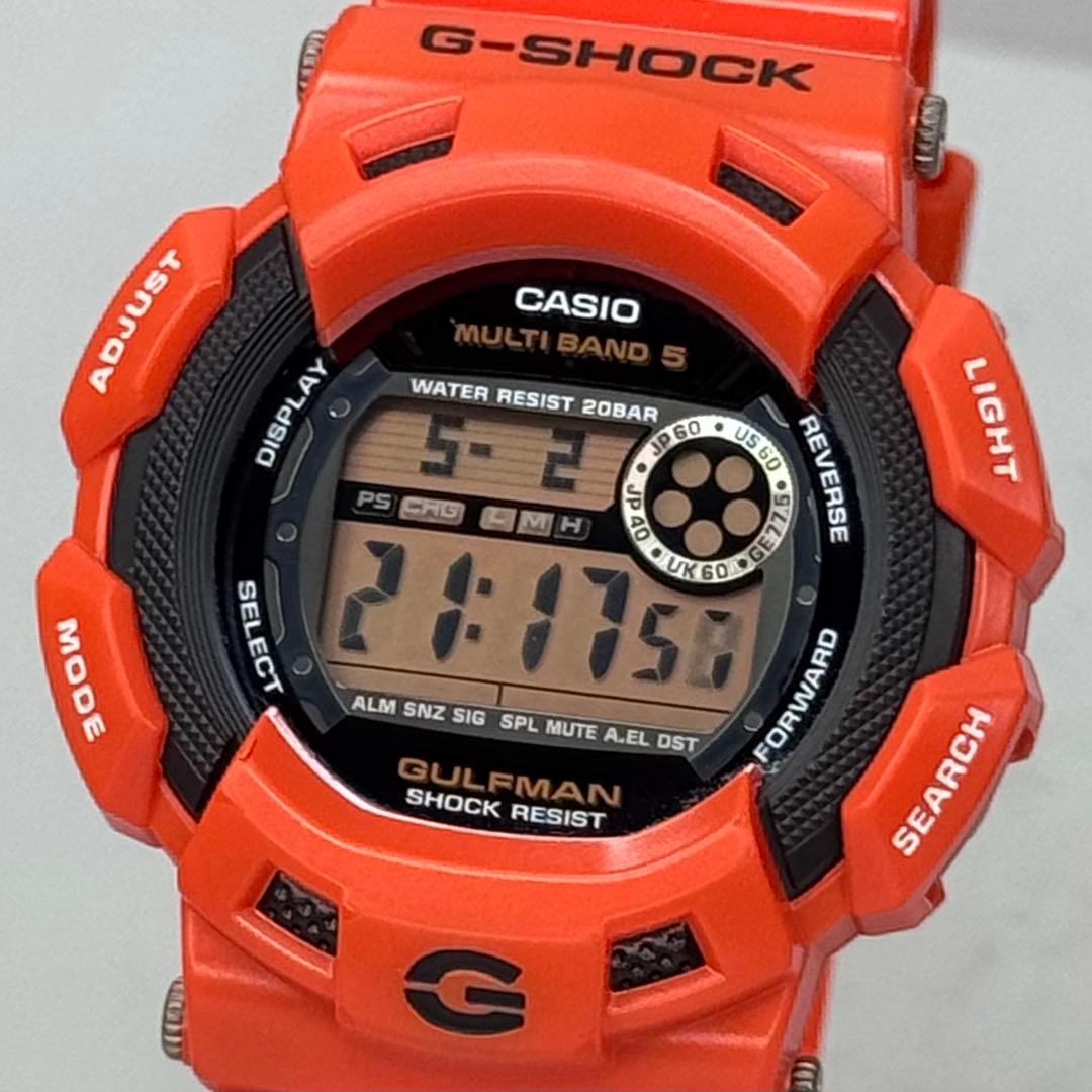 極美品 G-SHOCK GW-9100R 電波ソーラー レスキューオレンジ 限定