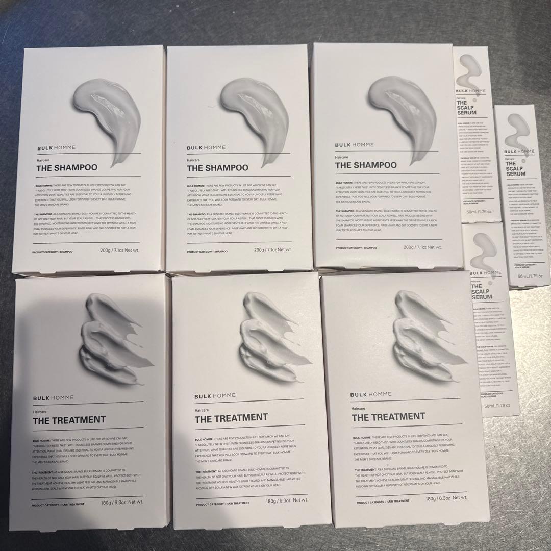 BULK HOMME シャンプー＆トリートメント&セラム 3セット Amazon | バルクオム シャンプー＆トリートメント (シャンプー