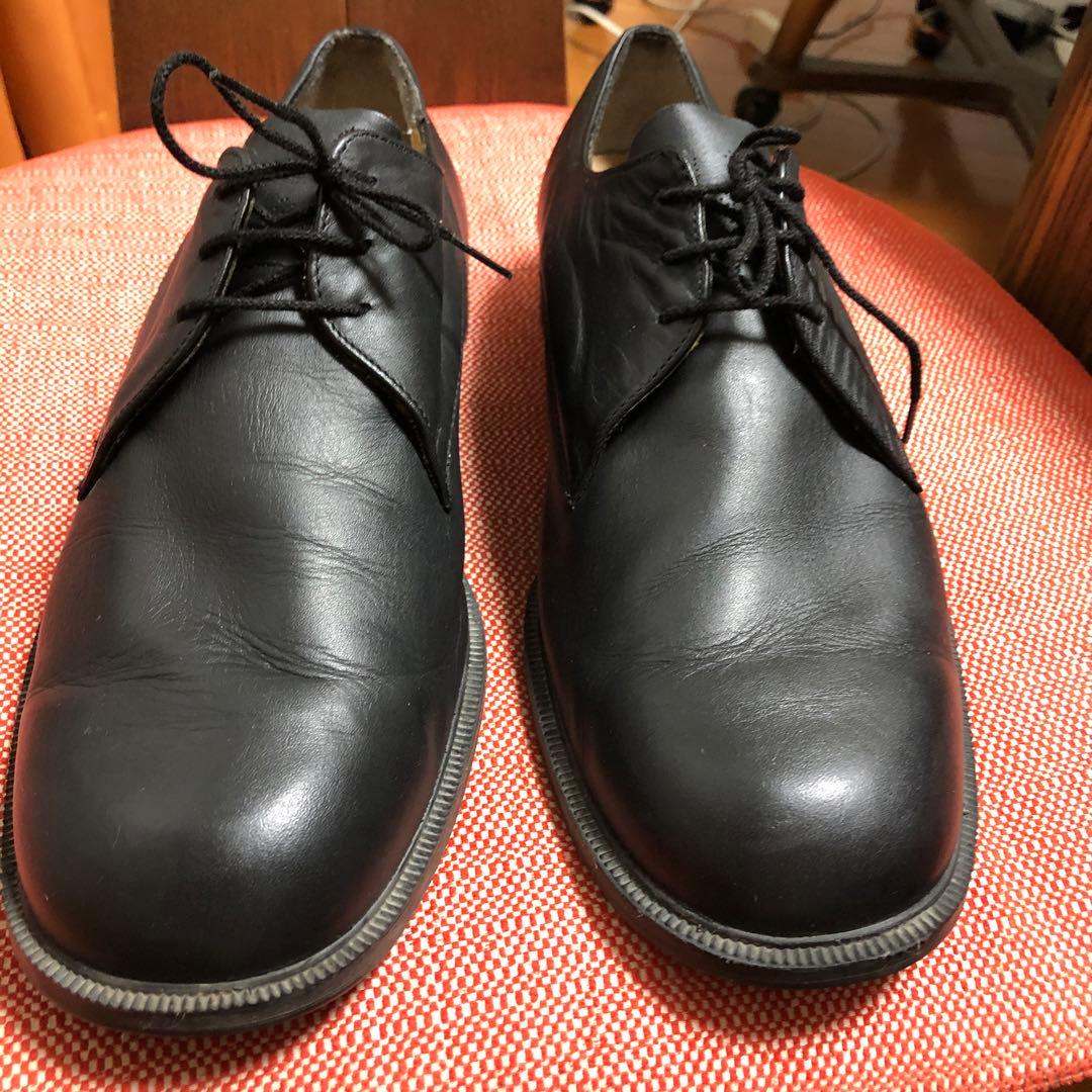 ドイツ軍 ブラック レザー オフィサーシューズ 上質USED（28cm